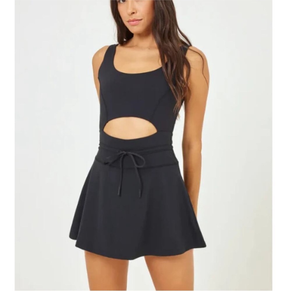 L*Space Active Patterson Black Cutout workout Dress